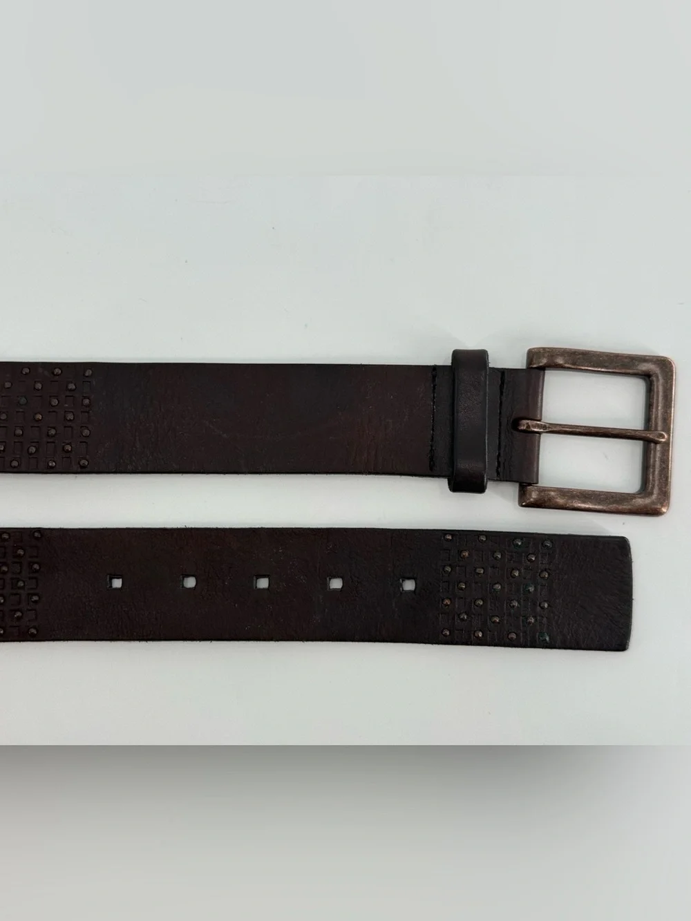 Fossil Vintage Dark Brown Leather Belt S‎